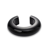 Otwarta szeroka bransoletka bangle z czarnej żywicy Bangle Loop