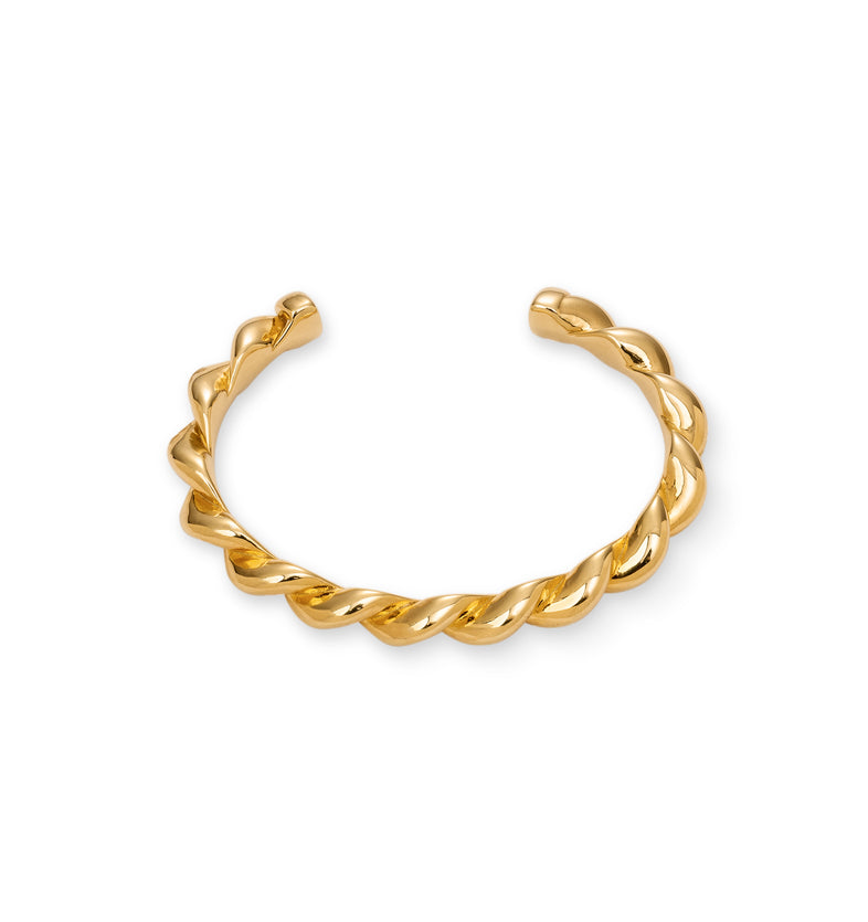  Sztywna pleciona pozłacana bransoletka Row Mini | Berries 