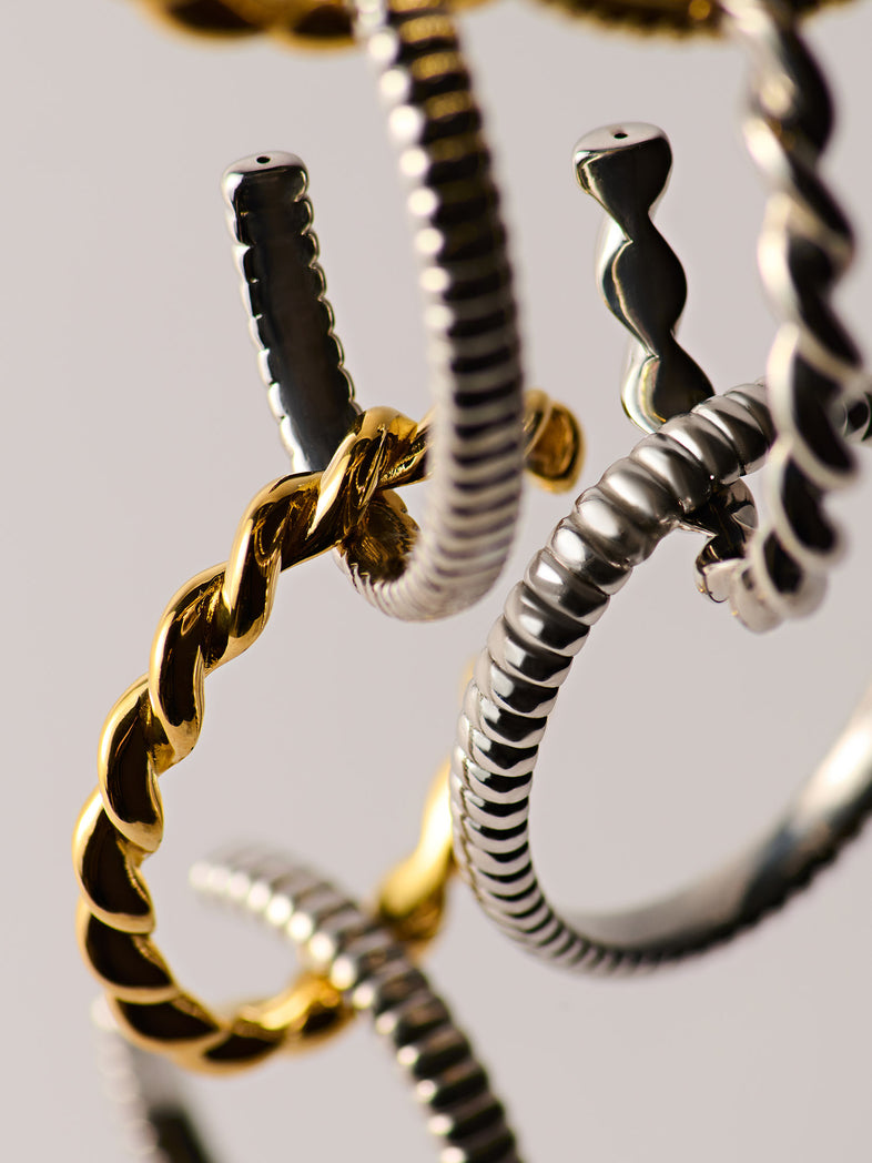  Zestaw pozłacanych i srebrnych bransoletek dmuchanych z kolekcji Berries 