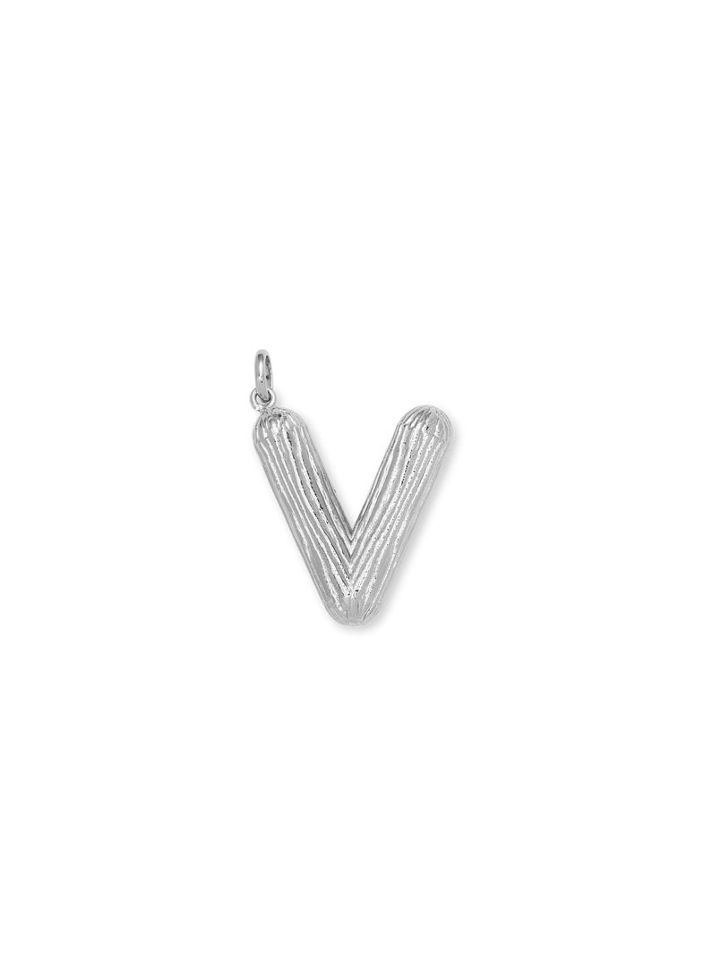  Naszyjnik z srebrną literką V 